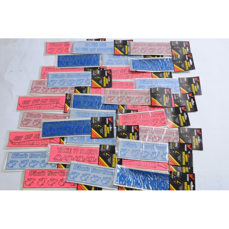 WHOLESALE JOB LOT 30 REFLECTIVE CAR BUMPER STICKERS ASSORTED DESIGNS BOOT SELLERS