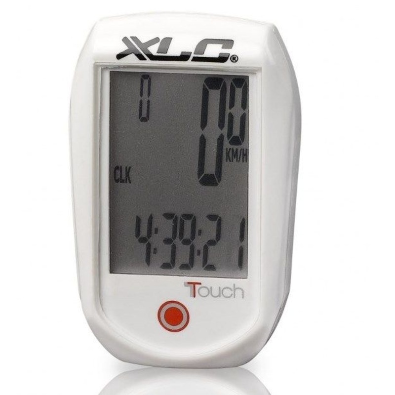XLC CYCLE BIKE COMPUTER 11 FUNCTION WIRED SPEEDOMETER CALORIES CADENCE LCD TOUCH SCREEN WHITE
