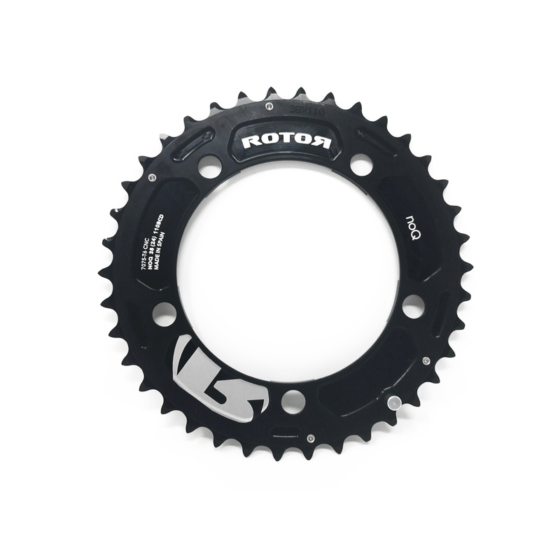 ROTOR NoQ CX1 CYCLOCROSS CHAINRING (110 BCD, 5 BOLT) SUITABLE FOR 10 OR 11 SPEED CASSETTES 38T