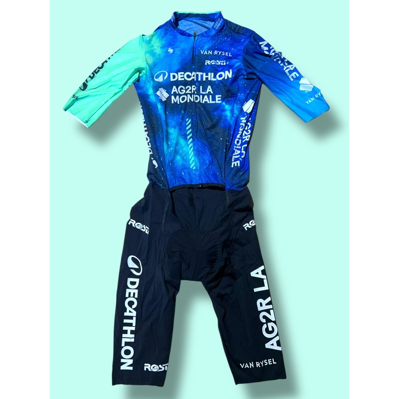 Roadsuit DE PESTEL Summer Aerosuit Racing Body Domina  | Decathlon AG2R La Mondiale  | Rosti | Pro Cycling Kit