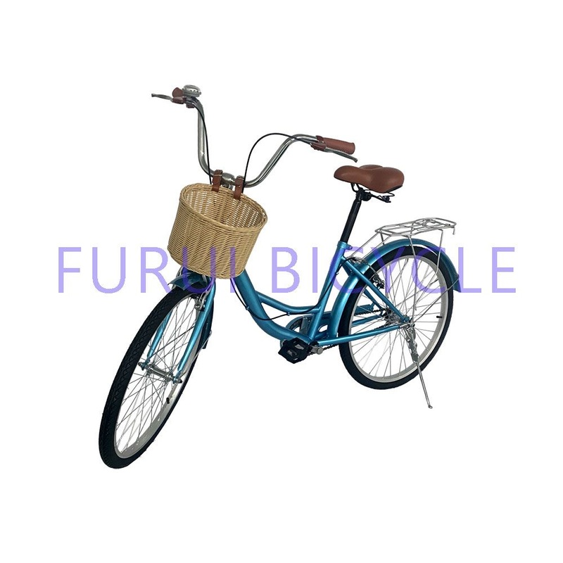 26 Inch Female City Bike 7 Speed Brand System Steel Frame V Brake Ergonomic Women’s Commuter Bicycle