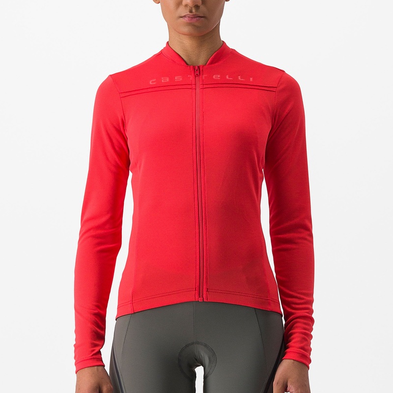 Maglia maniche lunghe donna Castelli Anima 4 – Rosso