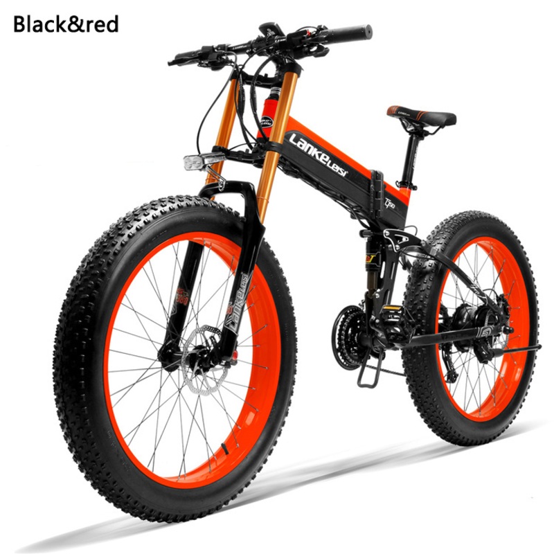 26 Folding Fat Tire Electric Bike 48V 14.5ah 1000W Electric Bicycle Ebike 27 Speed Electric Mountain Bike