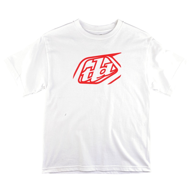 Youth Short Sleeve Tee Cropped Badge White