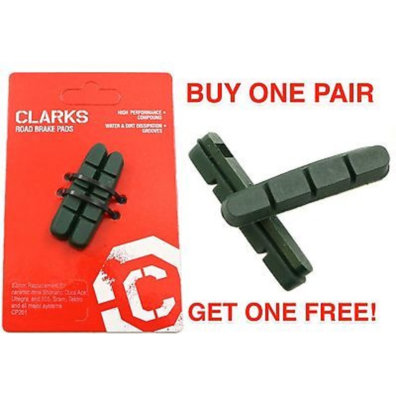 CLARKS CP201 52mm BRAKE PAD INSERTS FOR CERAMIC RIMS SHIMANO DURA ACE, ULTEGRA