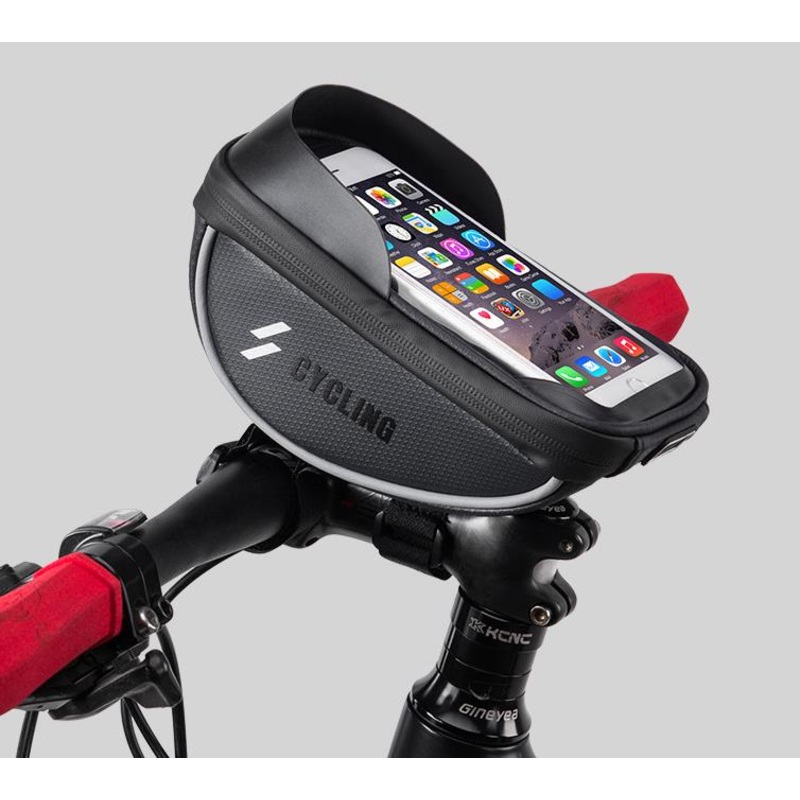 Waterproof Saddle Bag Bicycle Handlebar Front Frame Tube Touch Screen Mobile Phone Case