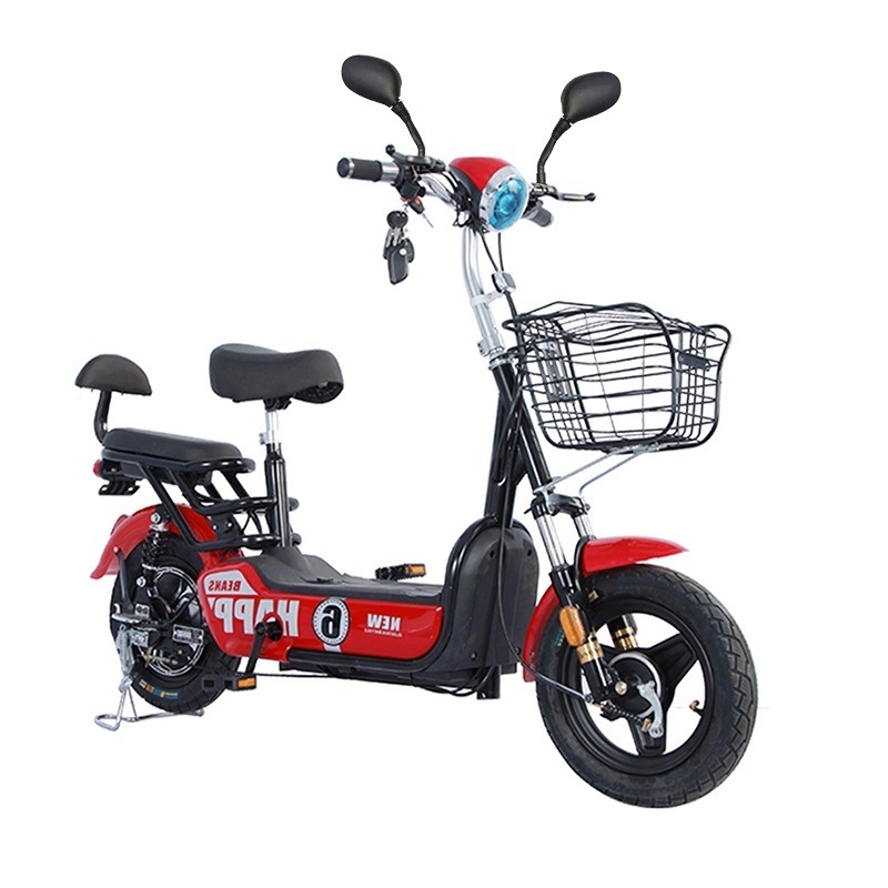 2025 Electric Bicycle 14inch Fashion 350W Fat 2 Seat Electric Bicycle Factory Direct Sales Electric Scooter