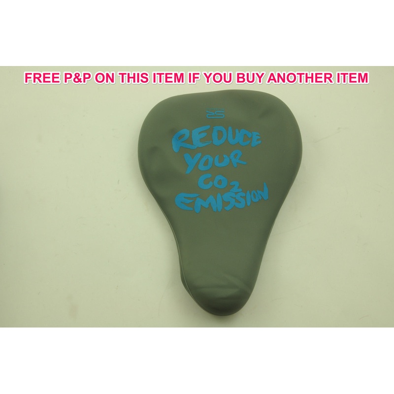 WATERPROOF SILICONE SECOND SKIN BIKE SADDLE COVER REDUCE YOUR C02 EMISSION BLUE