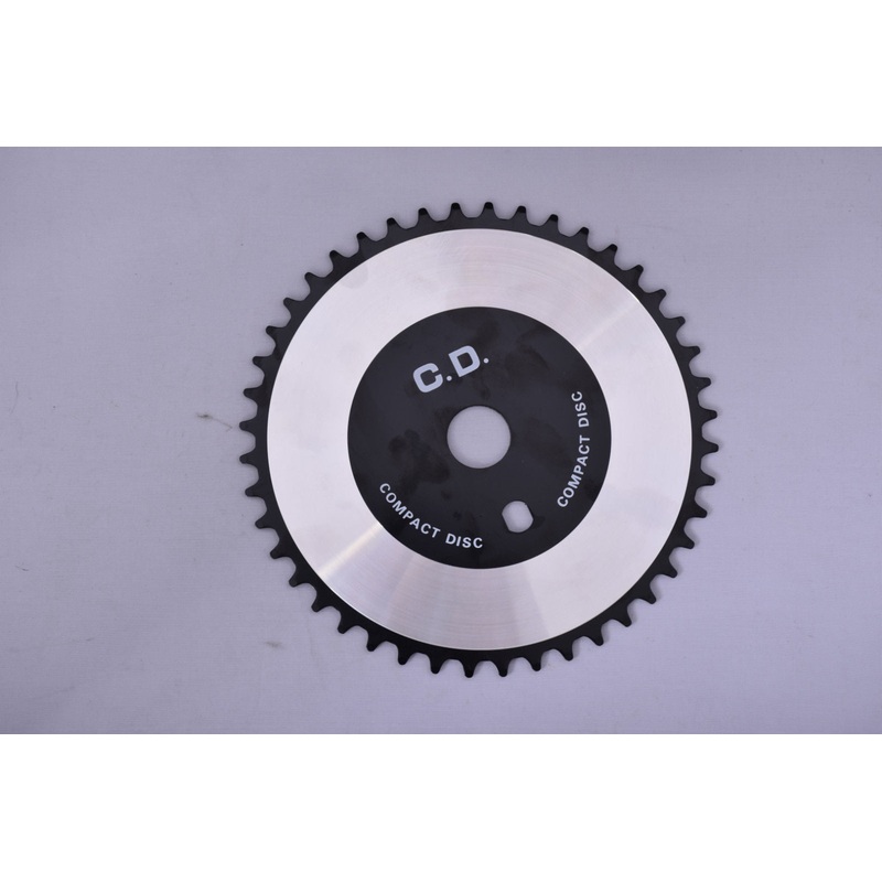 44 TOOTH BMX ALLOY CD CHAINRING SPROCKET CD TORQUE CONVERTER TYPE BLACK NOS