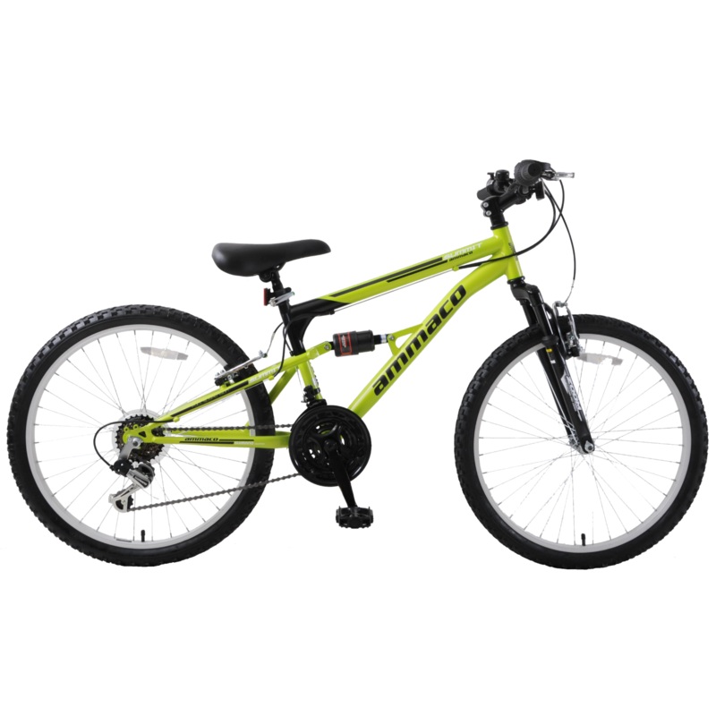 Summit 26 Wheel 21 Frame Full Suspension Off Road Mountain Bike Green & Black