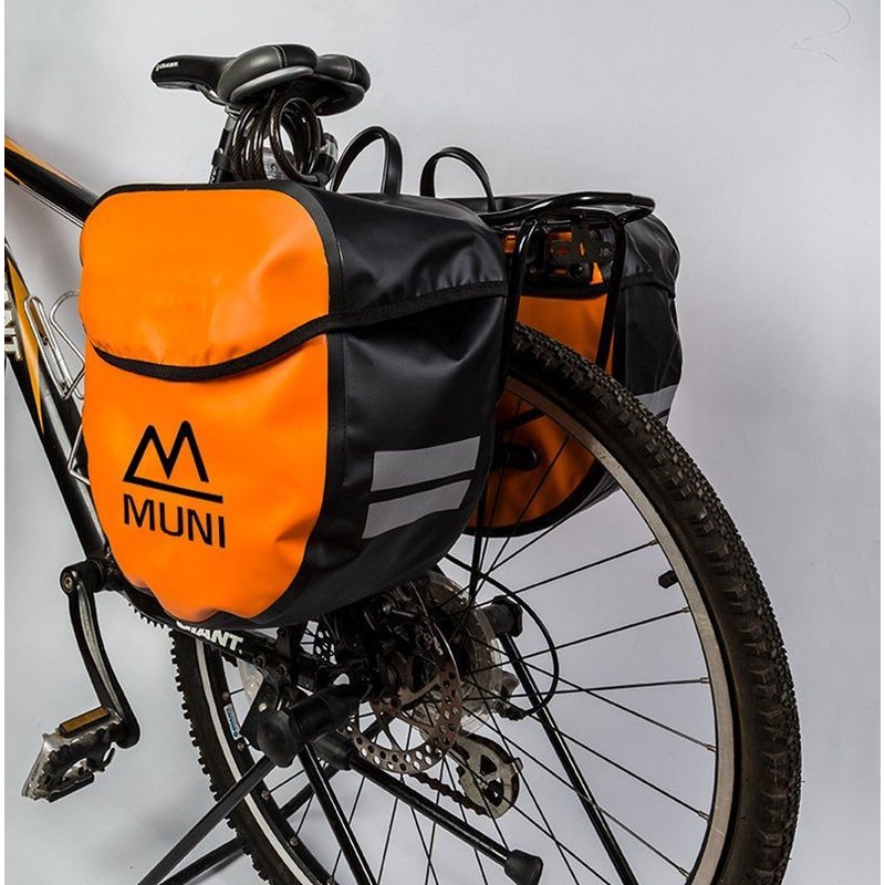 60L Bicycle Pannier Bike Waterproof Rear Bag Cycling Saddle Panniers Bag