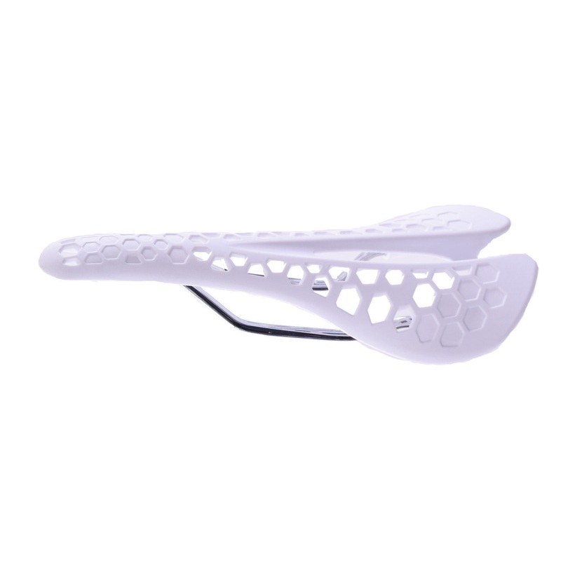 WHITE FIXIE-RACING BIKE AERO SADDLE ULTRA LIGHT HOLLOW CYCLE SEAT JUST 216grams