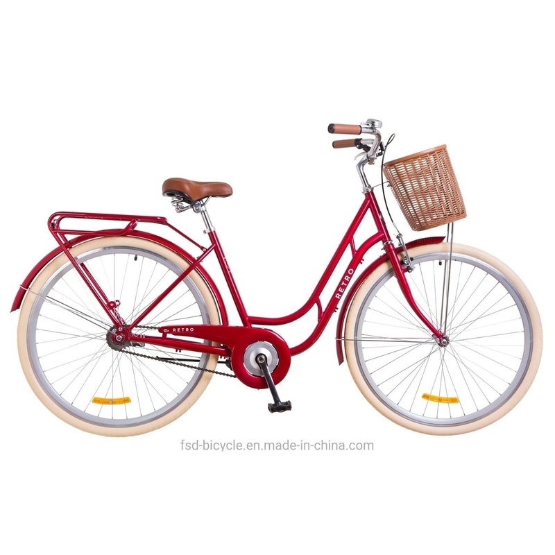 28 Steel Frame Classic 1 Speed Retro City Bike for Lady Bicycle