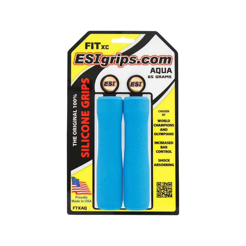 ESI Grips FIT XC Grips (Aqua)