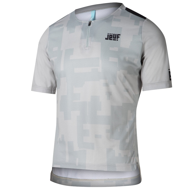 Maglia Juf Pro Gravel con zip – Grigio