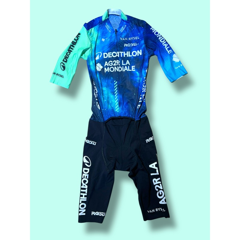 Roadsuit DE PESTEL Aerosuit Racing Body Domina  | Decathlon AG2R La Mondiale  | Rosti | Pro Cycling Kit