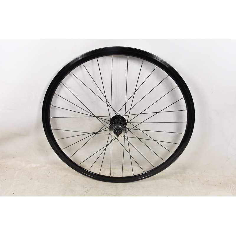 REAR FLIP FLOP WHEEL BLACK 700c 622-13 FIXIE DUAL WALL 31mm PROFILE RIM + SEALED HUB