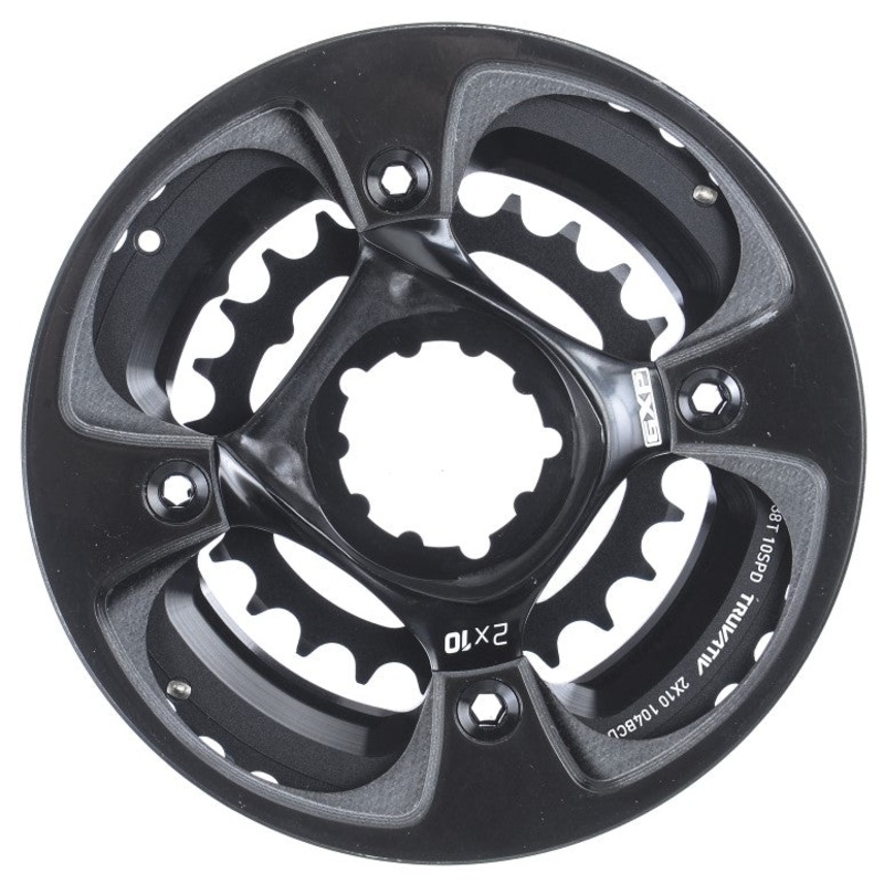 Sram X0 GXP Double 10 Speed Chainring with AM Guard 4 Bolt  Black