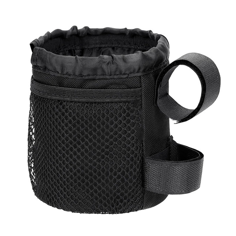 Versatile Bike Cup Holder with Mesh Pockets for Phones