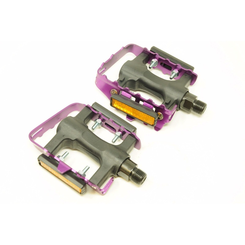9-16 FIXIE ATB MOUNTAIN BIKE PURPLE PEDALS LOW PROFILE ALLOY CAGE RESIN BODY
