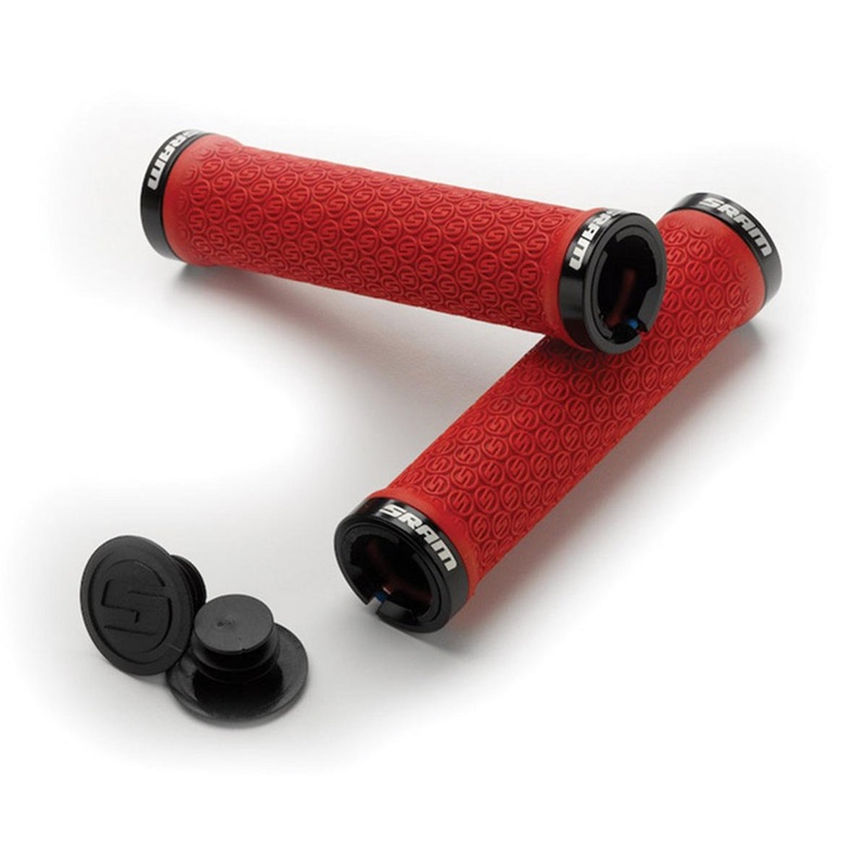 SRAM Locking Grips (Red) (w/ Double Clamps) (130mm)