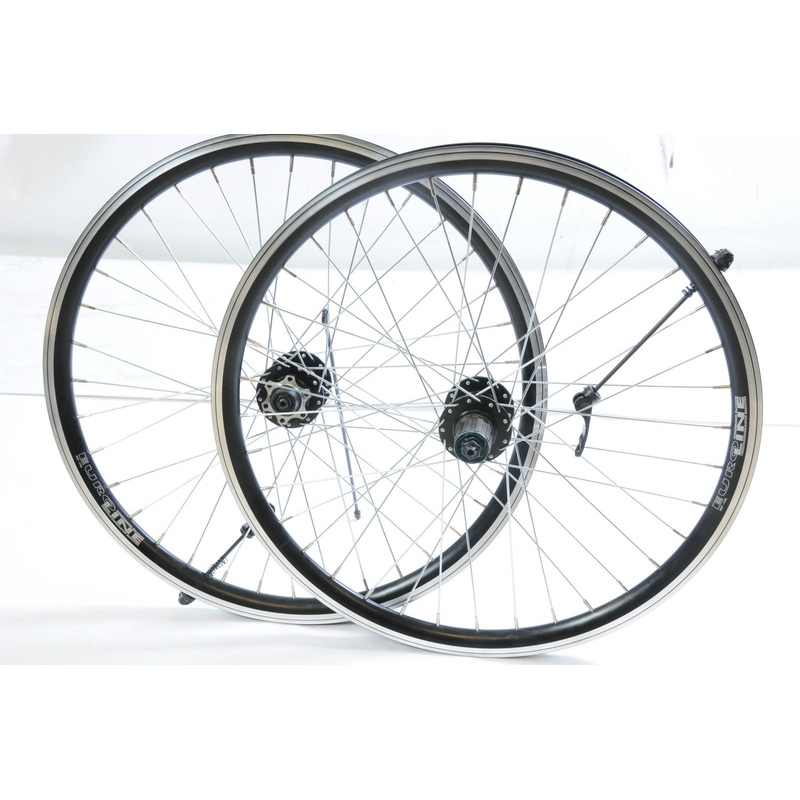 24 MTB 8-9 CASSETTE SEALED BEARING DISC HUB BIKE WHEELS DOUBLE WALL RIMS BLACK