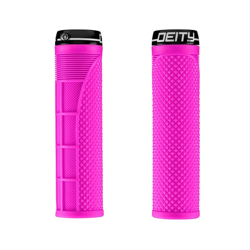 Deity Megattack Lock-On Grips (Pink) (140mm)
