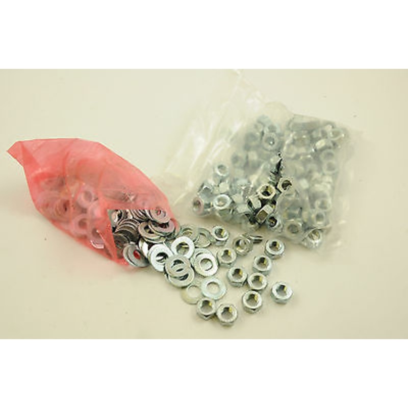 100 3-8BIKE WHEEL AXLE NUTS & WASHERS WHOLESALE JOB LOT VINTAGE-MODERN