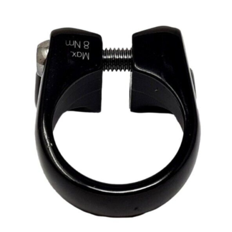 Alloy Black Bike Seat Clamp Saddle Bolt 34.9mm + Carrier Rack Mounts 40 Grams