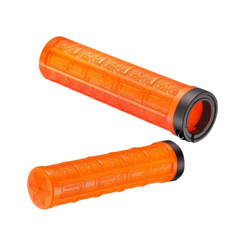 Supacaz Grizips Lock-On Grips (Neon Orange)