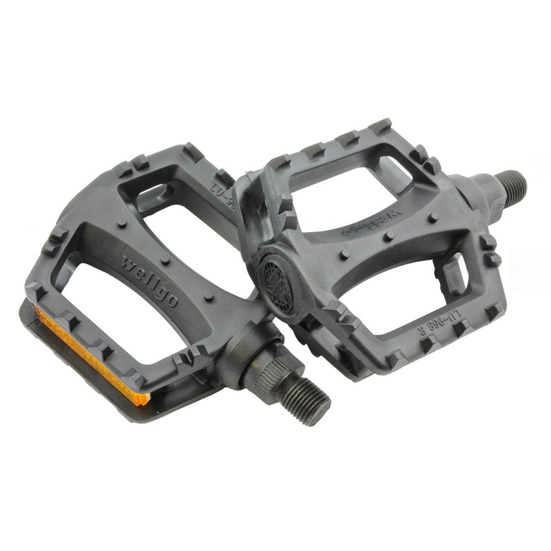WELLGO JUNIOR BMX 1-2 PEDALS BRITISH STANDARD QUALITY + REFLECTORS FOR ONE PIECE CRANK