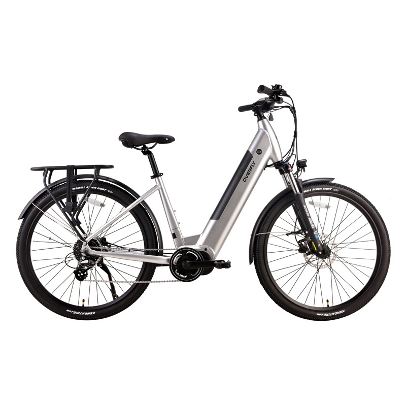 350W MID-Motor Grey Women Electric Trekking Bike