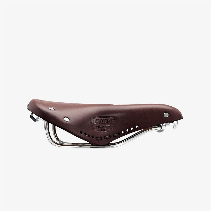B17 CARVED SHORT SADDLE|Brown|Black|176mm