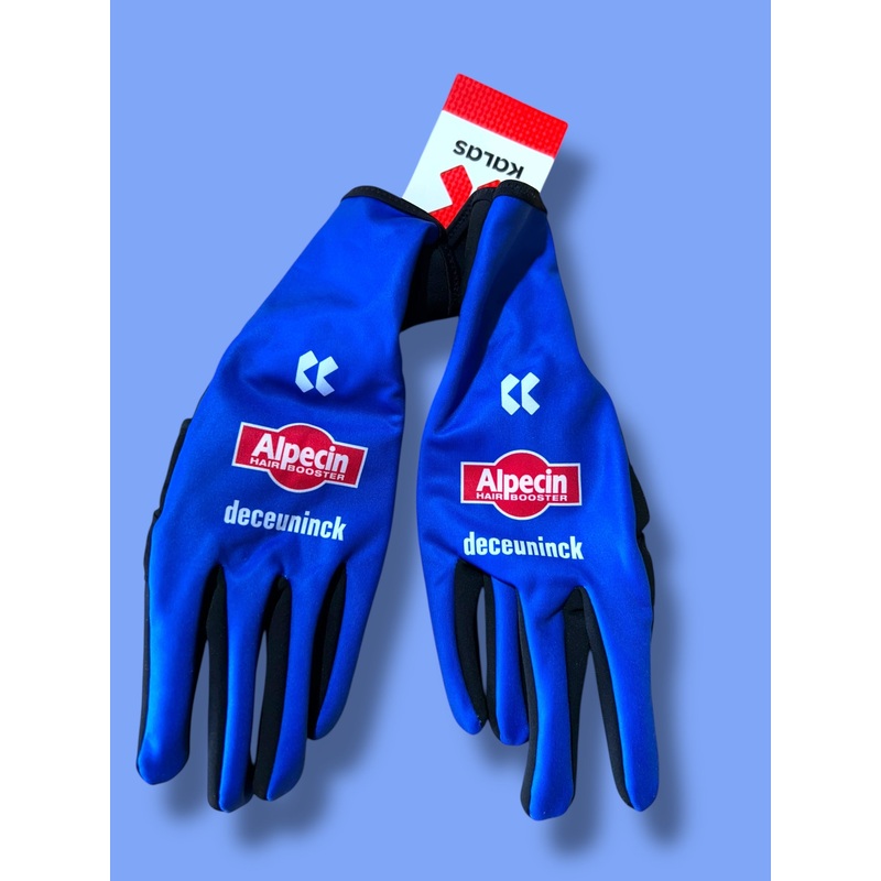 Winter  Gloves Race Rider Issued Padded Thermal  | Alpecin Deceuninck Kalas| Pro Cycling Kit