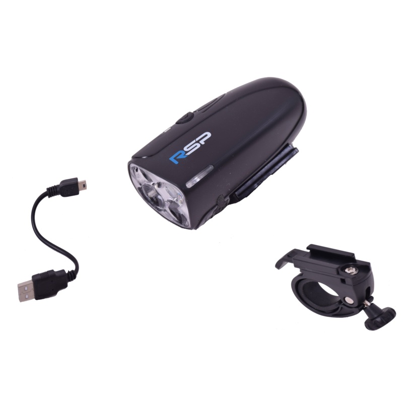 RALEIGH RSP RX480 480 LUMENS FRONT LED BIKE LIGHT SET USB RECHARGEABLE BLACK