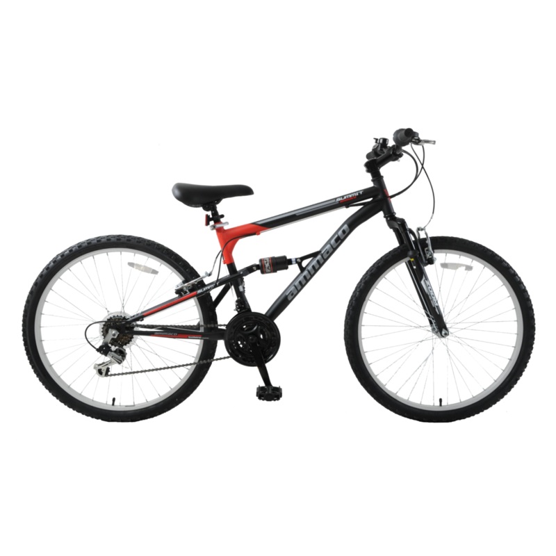 Summit 26 Wheel 16 Frame Full Suspension Off Road Mountain Bike Black & Red