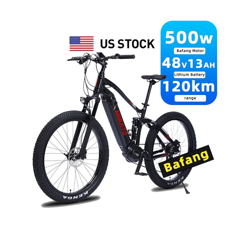 Us Warehouse Bafang Long Range 120km Range 500W 13ah 27.5 Inch Electric Bike