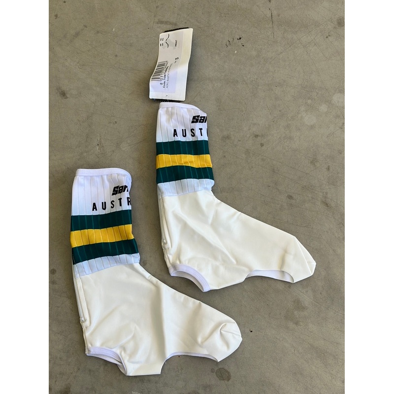 Aero Booties / TT Time Trial Overshoes World Championship UCI Rider  | Santini | Australia National AIS  | Pro Cycling Kit