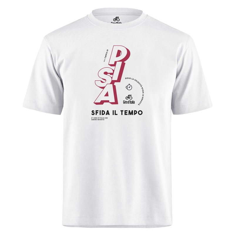 T-shirt Pisa Giro d’Italia|S|M|L|XL|XXL|Bianco